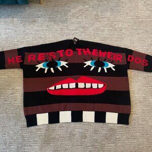 Dressed in LALA Here's To The Weirdos Oversized Cardigan NWT